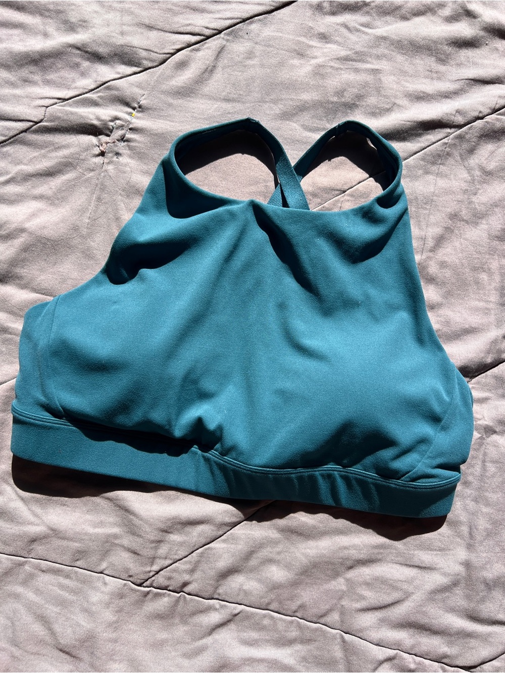 Stori High-Neck Teal Sports Bra